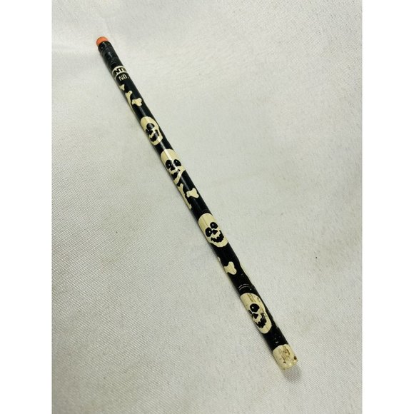 Vintage 3 - 1 Pumpkin Berol, 1 Glow Skull Pentech, 1 Orange Halloween Pencils - Picture 10 of 11